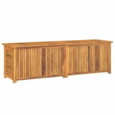 Vidaxl Záhradný úložný box s vreckom 175x50x53 cm masívny teak