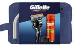 Gillette Cestovná Sada ProGlide Holiaci Strojček + Fusion Gél Na Holenie 200 ml + stojan