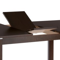 Autronic Jedálenský stôl rozkladací 120+30x80x74 cm, doska MDF, dyha, nohy masív, orech