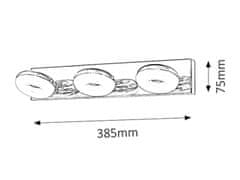 Rabalux Rabalux kúpeľňové svietidlo Beata LED 3x 5W IP44 5718