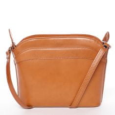 Delami Vera Pelle Elegantná kožená crossbody kabelka Angie, koňaková