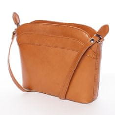 Delami Vera Pelle Elegantná kožená crossbody kabelka Angie, koňaková