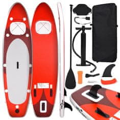 Vidaxl Nafukovací Stand up paddleboard, červený 300x76x10 cm