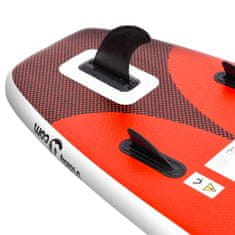 Vidaxl Nafukovací Stand up paddleboard, červený 300x76x10 cm