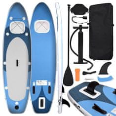 Vidaxl Nafukovací Stand up paddleboard morský modrý 360x81x10 cm