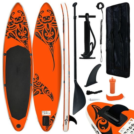 Vidaxl Nafukovací Stand Up Paddleboard 305x76x15 cm oranžový