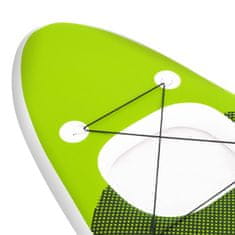 Vidaxl Nafukovací Stand up paddleboard, zelený 300x76x10 cm