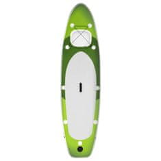 Vidaxl Nafukovací Stand up paddleboard, zelený 300x76x10 cm