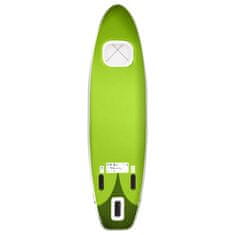 Vidaxl Nafukovací Stand up paddleboard, zelený 300x76x10 cm