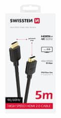 SWISSTEN kabel HDMI na HDMI 4K 60 Hz 5,0 M PVC 75501114