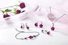 Evolution Group Strieborný náramok s fuchsiovými kryštálmi Swarovski 33112.3 fuchsia