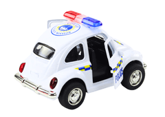 Lean-toys Policajné auto Classic 1:38 Jazda Svetlá Zvuky Biela