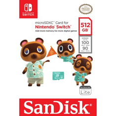 SanDisk Nintendo Switch micro SDXC 512 GB 100 MB/s A1 C10 V30 UHS-1 U4