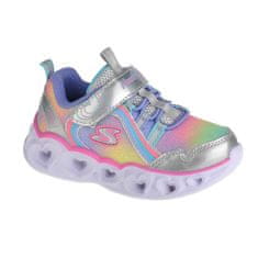 Skechers Obuv strieborná 21 EU Heart Lightsrainbow Lux