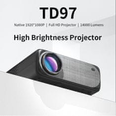 Smart Plus TD97W Full HD 1080P 4K WiFi LED projektor | Domáce kino Android Video projektor pre filmové kino