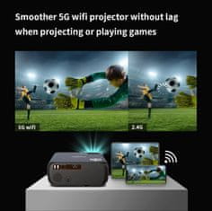 Smart Plus TD97W Full HD 1080P 4K WiFi LED projektor | Domáce kino Android Video projektor pre filmové kino