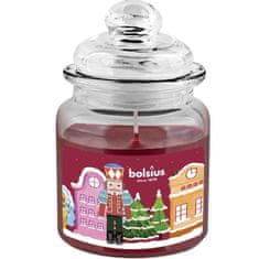 MAGIC HOME Sviečka Bolsius Zlatá čipka, Big Jar, pečené jablko a škorica