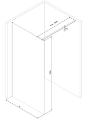 Mexen Kioto, sprchová zástena 100 x 200 cm, 8mm sklo s rebrovým vzorom, chrómový profil, 800-100-101-01-09