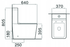 Mexen CUBE - WC kombi + sedátko, 31014000