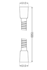 Mexen príslušenstvo, Sprchová hadica 150 cm, nerezové opletenie, ružovo-zlatá, 79460-60