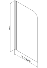 Mexen FELIX, vaňová zástena, 1-krídlo, 70 x 140 cm, 890-070-001-01-00