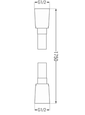 Mexen príslušenstvo, Sprchová hadica 175 cm, hladký povrch, čierna, 79475-70