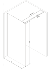 Mexen Kioto sprchová zástena, 70x200 cm, 8 mm, chrómový profil, sklo číre-námraza, 800-070-101-01-35