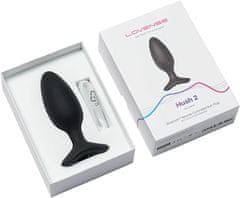 Lovense Lovense Hush 2 Butt Plug Medium 45mm APP (Black), vibračný análny kolík