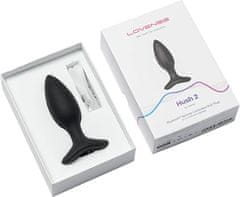 Lovense Lovense Hush 2 Butt Plug Small 38mm APP (Black), vibračný análny kolík