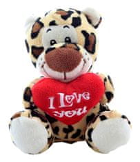 Lamps Zvieratká plyšové Safari so srdcom "I Love You" 14cm