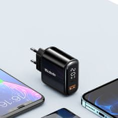 Mcdodo MCDODO RÝCHLA NABÍJAČKA TELEFÓNOV 2X USB USB-C PD 20W METER