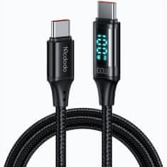 Mcdodo MCDODO KÁBEL S DISPLEJOM USB-C RÝCHLE NABÍJANIE USB TYP C 5A 100W 1M