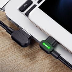 Mcdodo MCDODO 90° UHLOVÝ KÁBEL USB-C RÝCHLE NABÍJANIE OBOJSTRANNÉ USB TYPU C LED 0,5 M