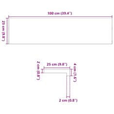 Petromila vidaXL Schodiskové stupne 8 ks svetlohnedá 100x25x2 cm dubový masív