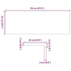 Petromila vidaXL Schodiskové stupne 4 ks tmavohnedá 70x25x2 cm dubový masív