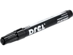 DREL vodotesný permanentný popisovač pen black s okrúhlym hrotom 2,5 mm