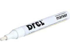 DREL marker pisak mazak olejový biely 2.5mm hrot pre rýchlosť renovácie písmeno