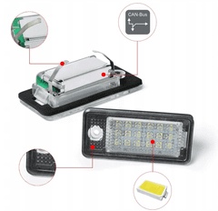 CO2 SADA LED OSVETLENIA EVIDENČNÉHO ČÍSLA, AUTOTUNE, PRE AUDI, A3 8P, S3, A4 S4 B6, A4 B7, A6 C6 4F, S6, A8 S8 D3, Q7