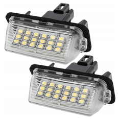 CO2 SADA LED OSVETLENIA EVIDENČNÉHO ČÍSLA, AUTOTUNE, PRE TOYOTA AURIS E15 FL (PO FACELIFTE), TOYOTA AURIS KOMBI, TOYOTA AVENSIS, TOYOTA CAMRY, TOYOTA COROLLA E16, TOYOTA PRIUS C, TOYOTA VERSO,