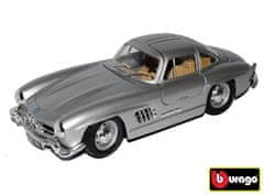 BBurago 1:24 Mercedes Benz 300SL strieborná 18-22023