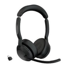 Jabra Evolve2 55/Stereo/ANC/USB-C/BT-USB/Bezdrôt/Čierna