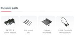 Mikrotik KNOT IoT Gateway LoRa, CAT-M/NB, Bluetooth, GPS, 2x LAN, 1x SIM, microUSB, 2.4 GHz b/g/n, L4