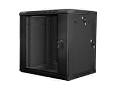 Lanberg RACK CABINET 19” DOUBLE-SECTION WALL-MOUNT 12U/600X600 (FLAT PACK) BLACK