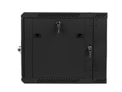 Lanberg RACK CABINET 19” DOUBLE-SECTION WALL-MOUNT 9U/600X600 (FLAT PACK) BLACK