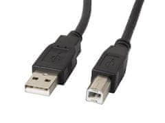 Lanberg USB-A(M) na USB-B(M) 2.0, kábel 0,5m, čierny