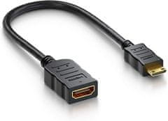 Flexi Adaptér HDMI Typ A samica - mini HDMI Typ C samec pre ohybné zapojenie