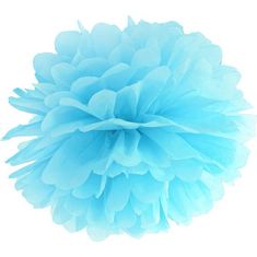 PartyDeco Tkanivový papier pompom, nebeská modrá, 25cm -