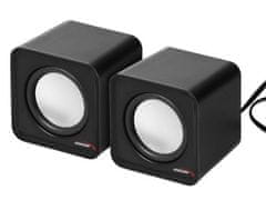 AUDIOCORE AC870 B Počítačové reproduktory 6W USB sada, čierne 43398