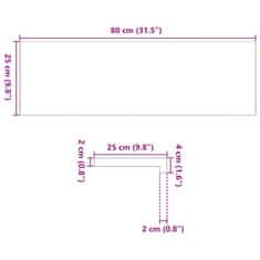 Petromila vidaXL Schodiskové stupne 8 ks tmavohnedá 80x25x2 cm dubový masív