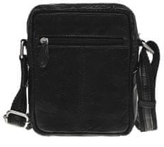 Pánska kožená crossbody taška 1110 Black